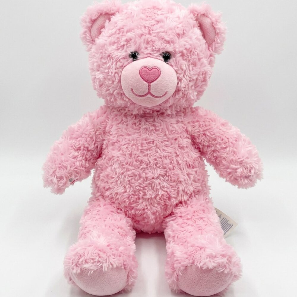 Build a Bear Pink BAB Bear Stuffed Animal 16'' Plush Toy Soft